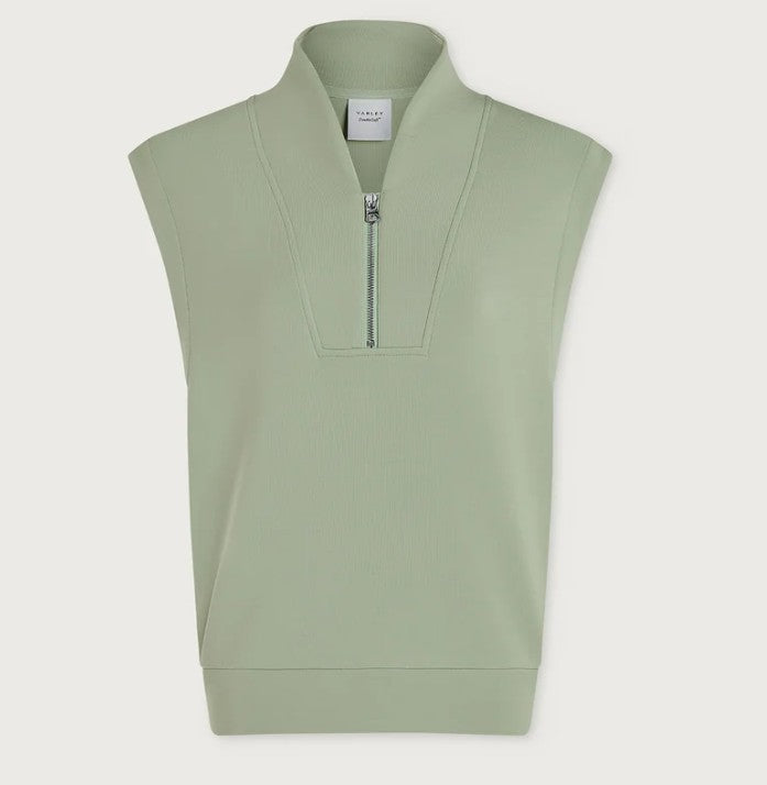 Loretta Half Zip Sleeveless Sweat