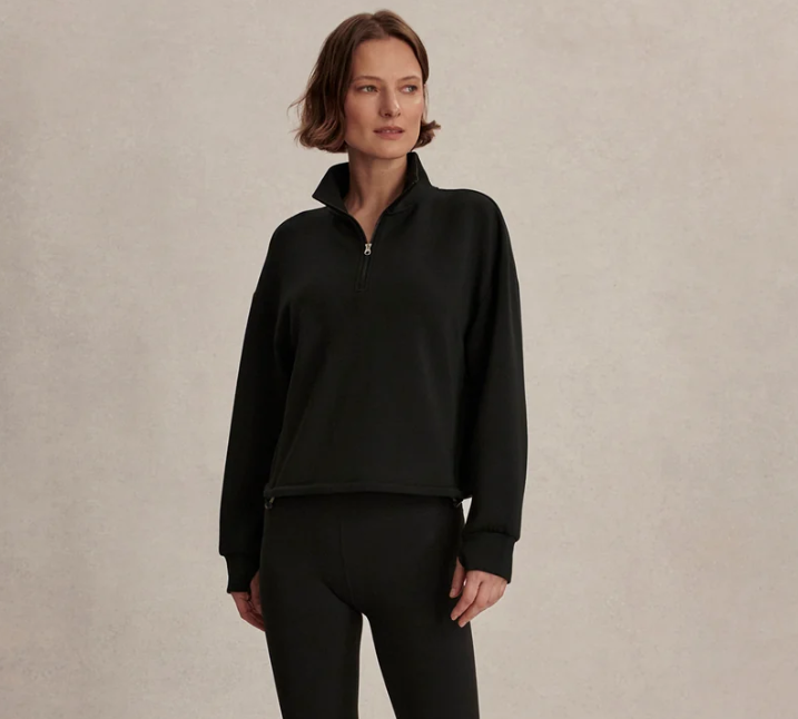 Sian Cropped Half-Zip Active Sweat